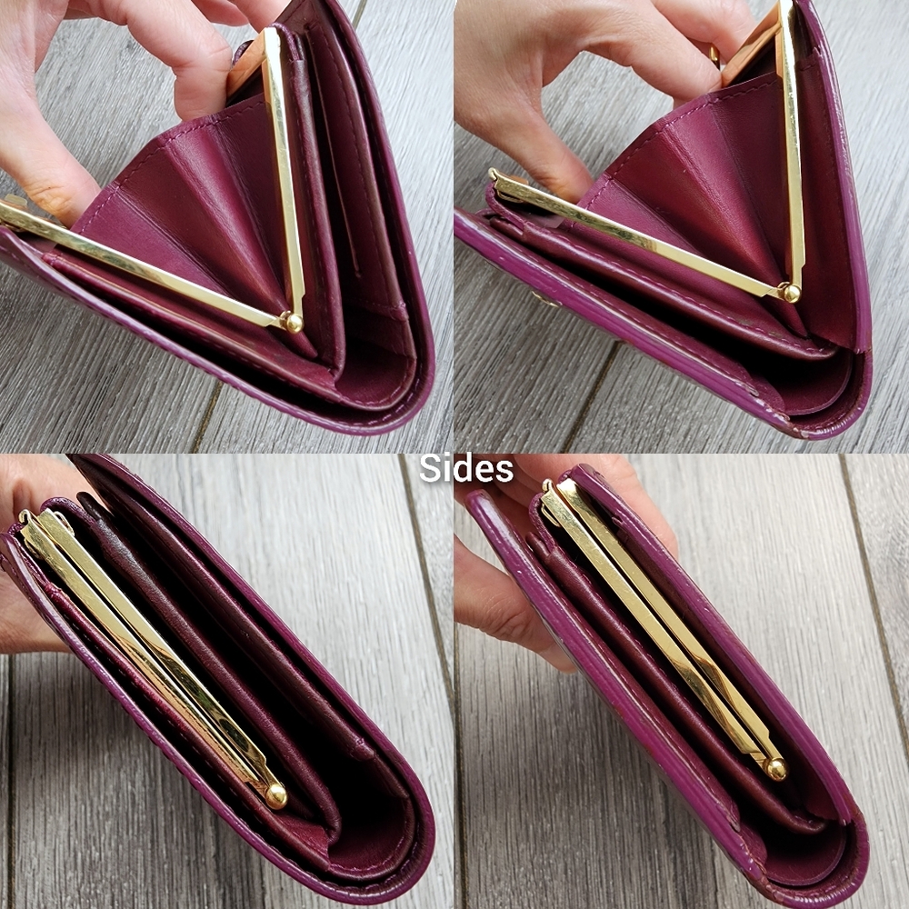 Louis Vuitton EUC Rouge Fauviste Collection Patent Burgundy Vernis French Wallet - Picture 9 of 12